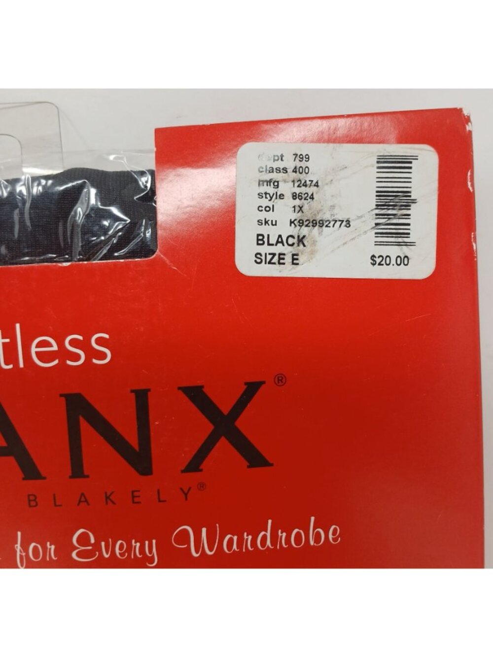 Footless Spanx Black Size E Medium Control Body Shaping Footless Pantyhose #D-19 - Picture 2 of 9
